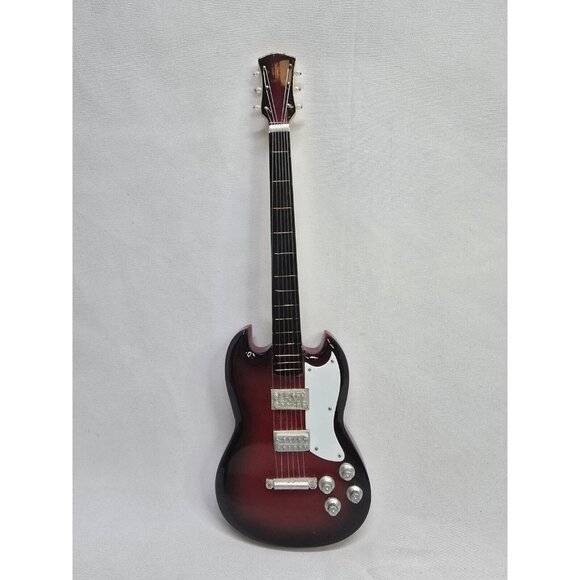 Collectible Red Mini Electric Guitar Model Home Decor- 3D Printed Stand- 25CM - Picture 8 of 11